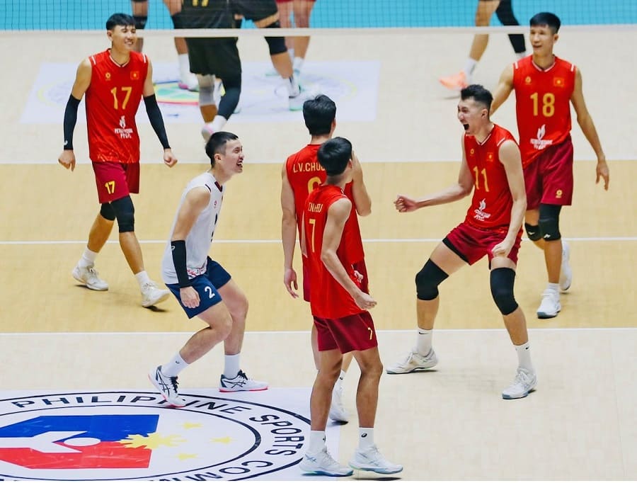 베트남 남자 배구 대표팀은 필리핀에서 SEA V.Cup 2026에 참가하고 있습니다. 사진: SEA V.Cup 2026 1구간 조직위원회