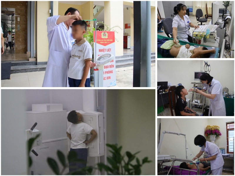 Young children are examined and screened to participate in the "Children adopted by Dien Bien Police" program. Photo: Dien Bien Police