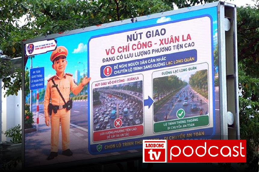 Noticias de la mañana del 16 de julio: Activar 36 pantallas LED para advertir sobre atascos, accidentes e inundaciones en Hanoi