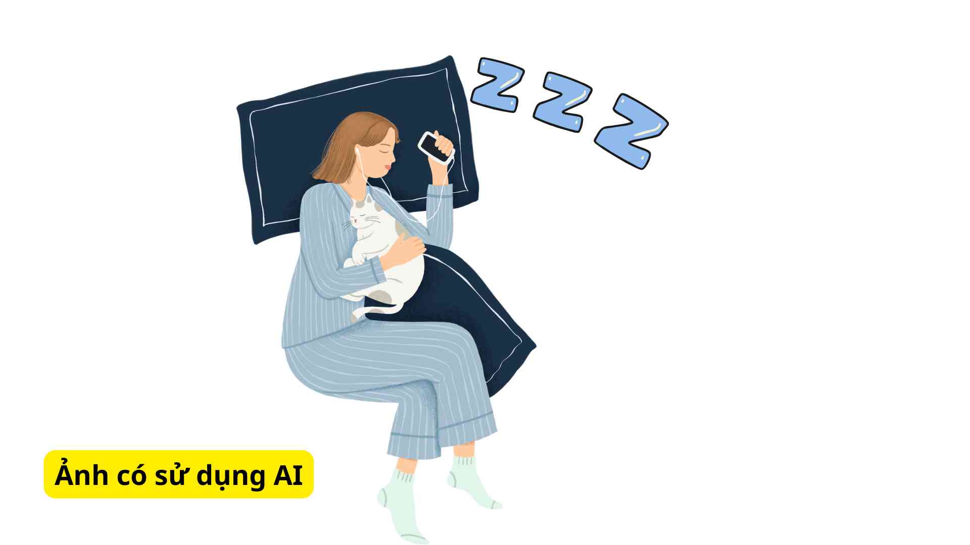 Ce n'est pas parce que tout le monde dort 8 heures que cela signifie avoir un sommeil de qualité. Photo graphique: Hương Sơn/ Photo utilisant l'IA