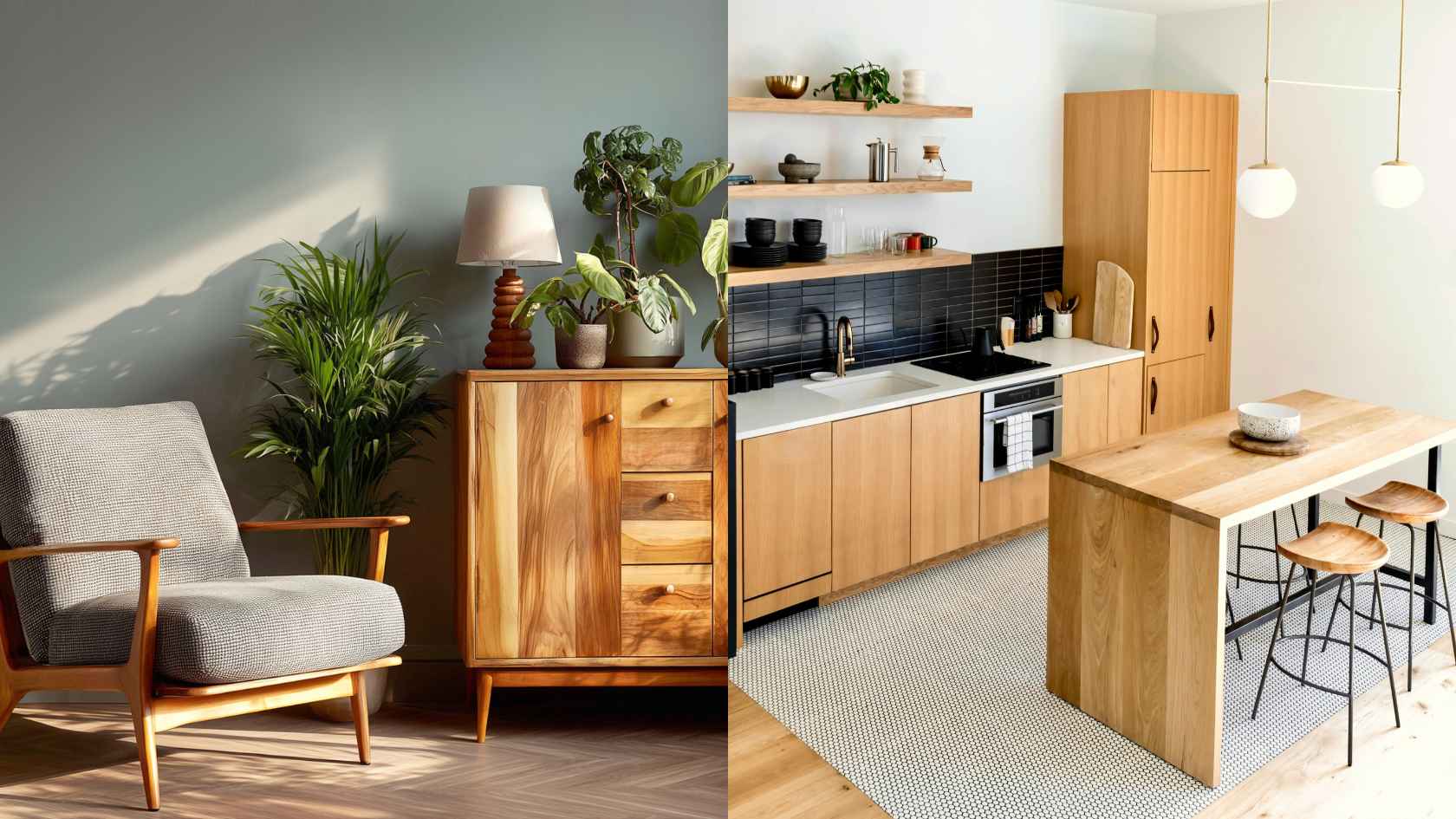 Wooden furniture scores points thanks to durability and aesthetics. Graphics: Ha May/Source Canva