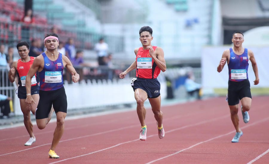 Ta Ngoc Tuong is a strange phenomenon in the men's 400m event of Vietnamese athletics. Photo: Minh Anh