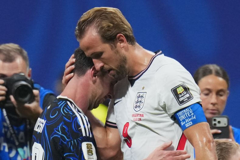 Striker Harry Kane praised Messi. Photo: Xinhua