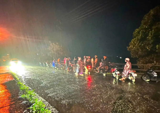 The area where the Police and people jointly organized the search for the victim. Photo: Gia Lai Police