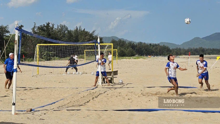 Sports area in the "Long Hai Green Sea" model has just been deployed in the area. Photo: Thanh An