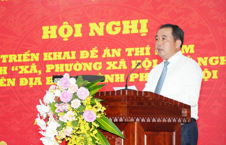 Bí thư Thành ủy Hà Nội Trần Đức Thắng phát biểu chỉ đạo. Ảnh: Cổng thông tin điện tử TP Hà Nội