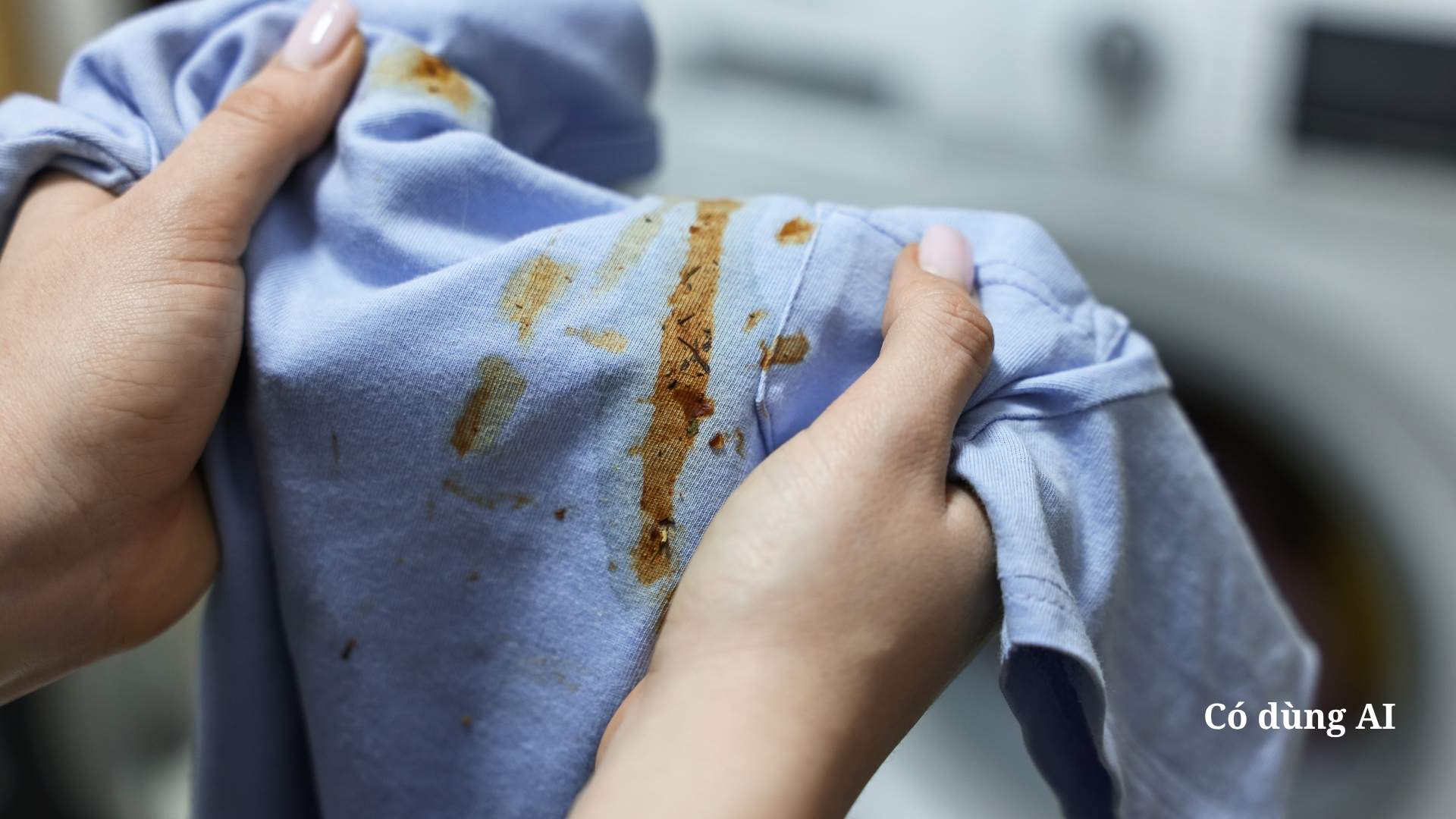 Extremely simple tips to clean clothes stains. Photo AI