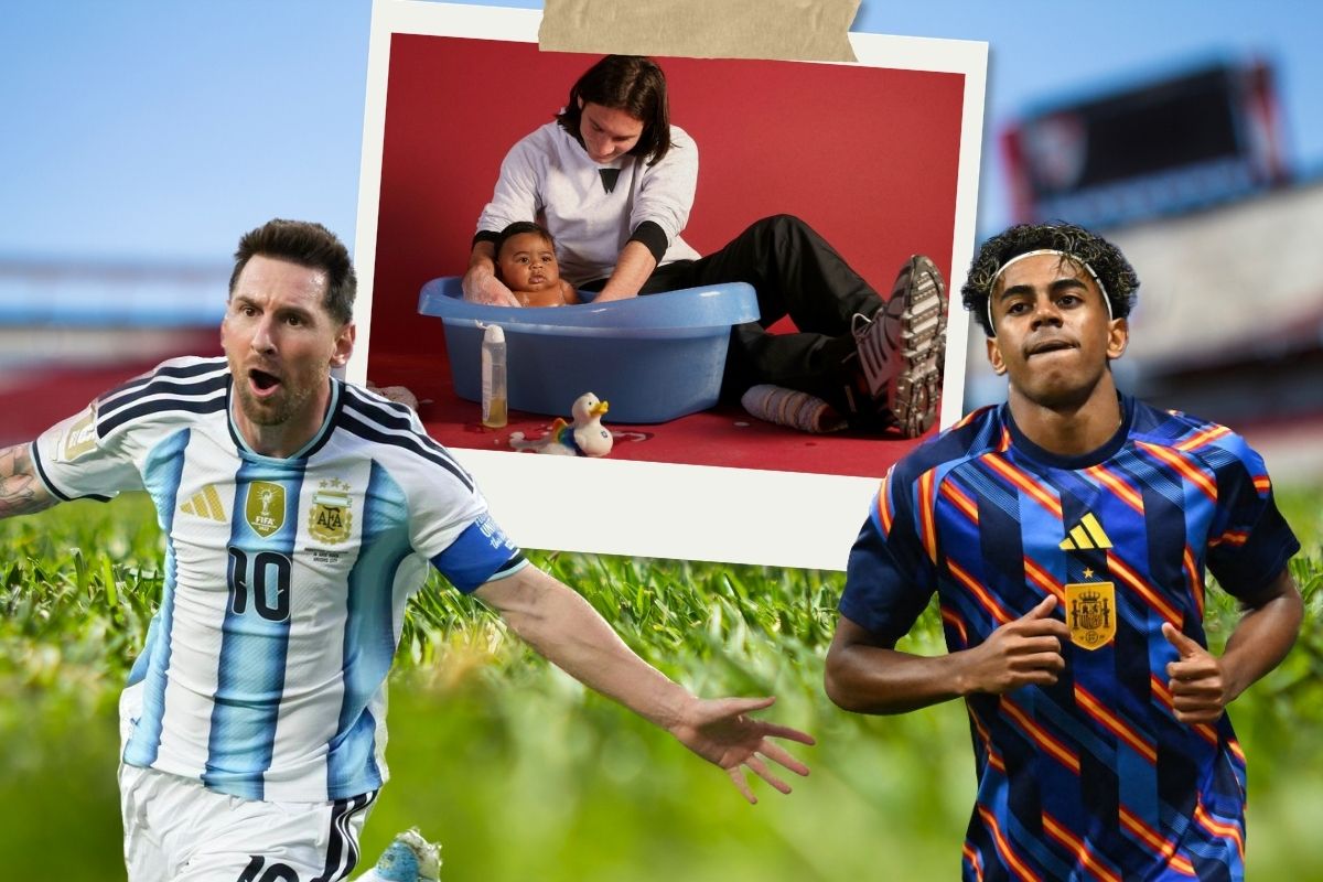 Hình ảnh Messi tắm cho