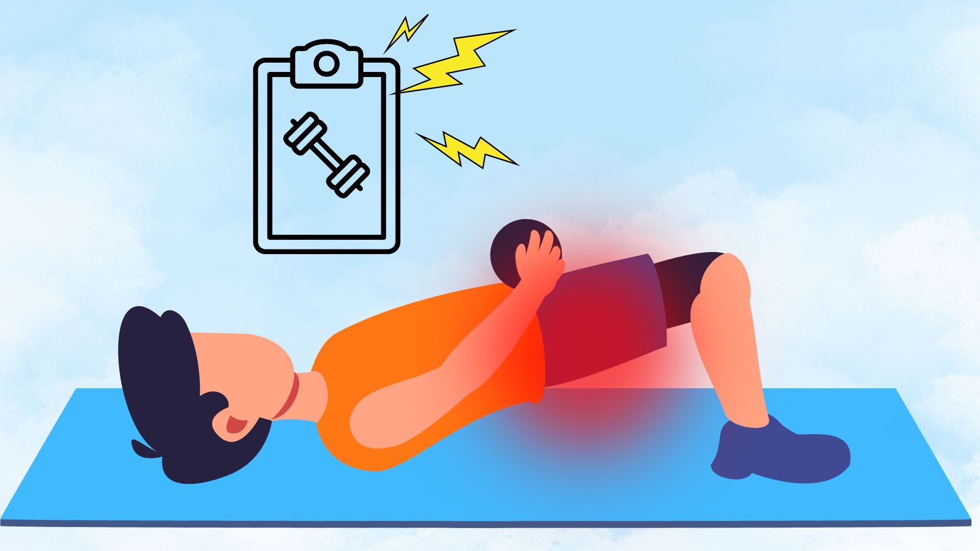 Hip lift exercise with weights helps strengthen the buttocks. Graphics: Thanh Thanh/Source: Canva