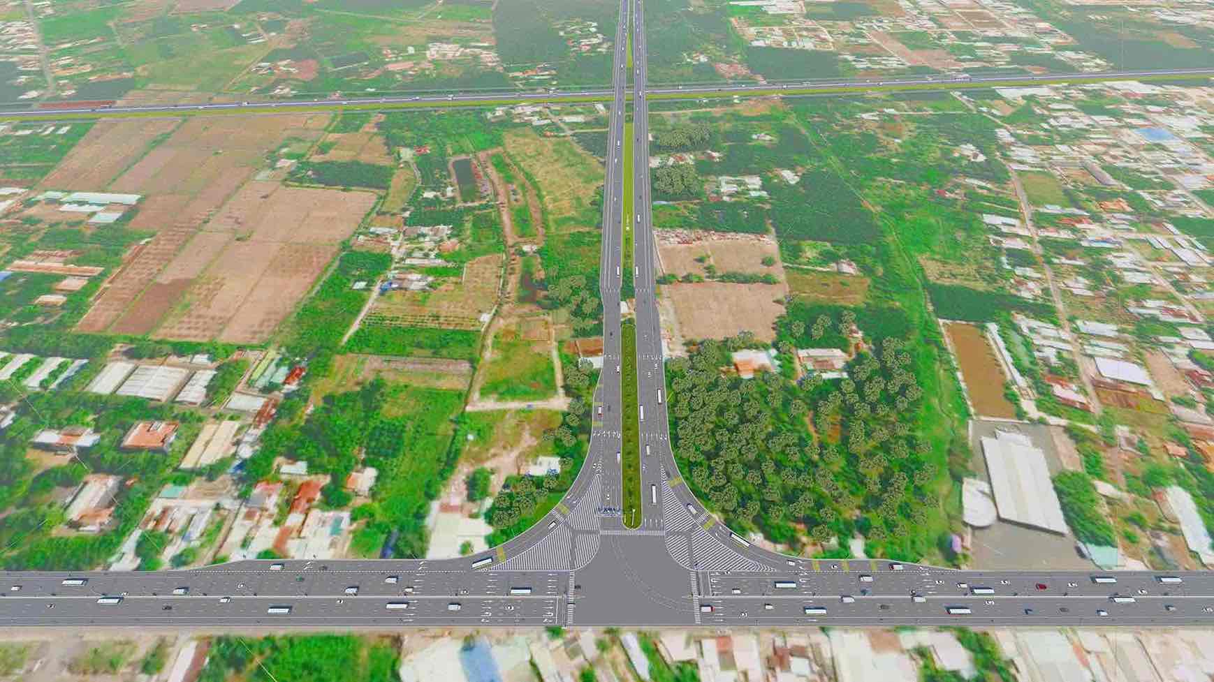 Dự án có điểm đầu giao đường ĐT.763 và điểm cuối giao Quốc lộ 51. Ảnh: Ban Quản lý Dự án đầu tư xây dựng TP Đồng Nai