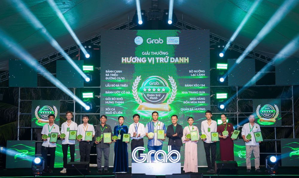 Lễ trao giải Quán “Trứ Danh” Khánh Hòa vào ngày 15.7.2026. Ảnh: Grab