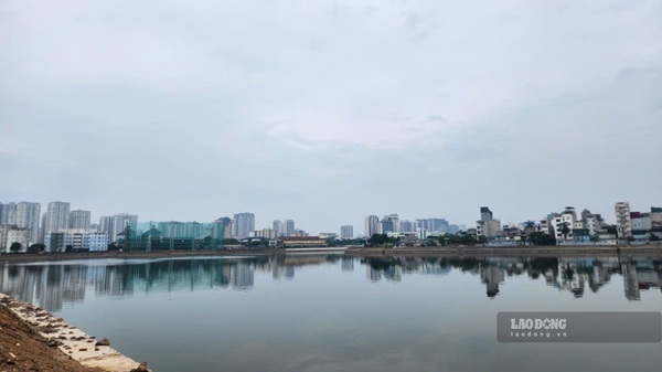 Hồ điều hòa Phú Đô 1.166 tỉ đồng trước ngày về đích. Ảnh: Minh Hạnh