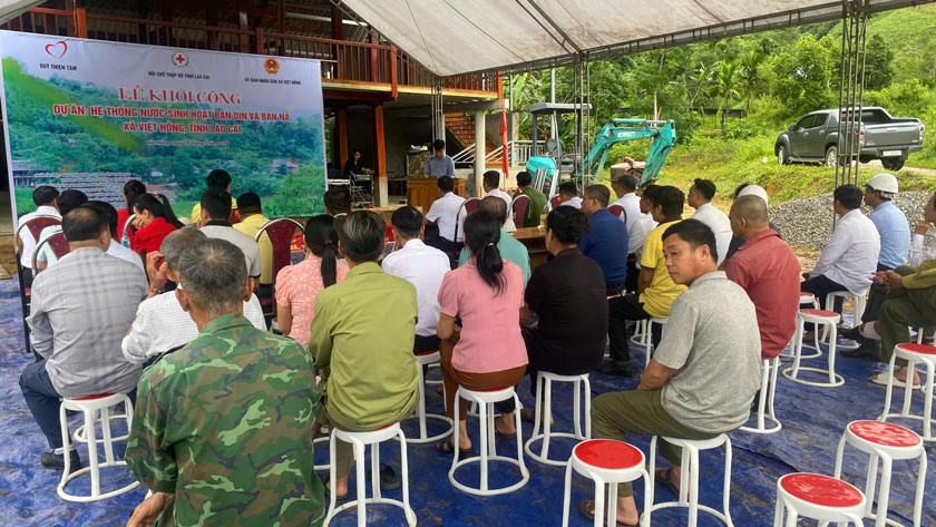 Groundbreaking ceremony for clean water project to help nearly 400 highland households. Photo: Lao Cai e-Portal