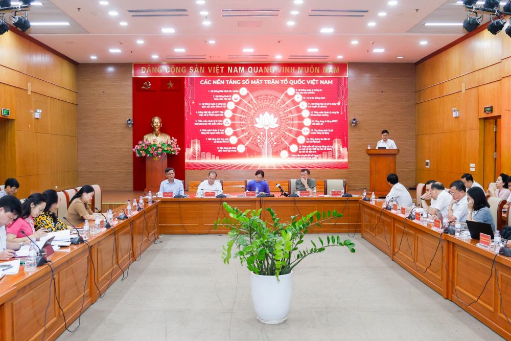 Overview of the preliminary conference on the work in the first 6 months of 2026 of the Central Committee of the Vietnam Fatherland Front. Photo: Quang Vinh