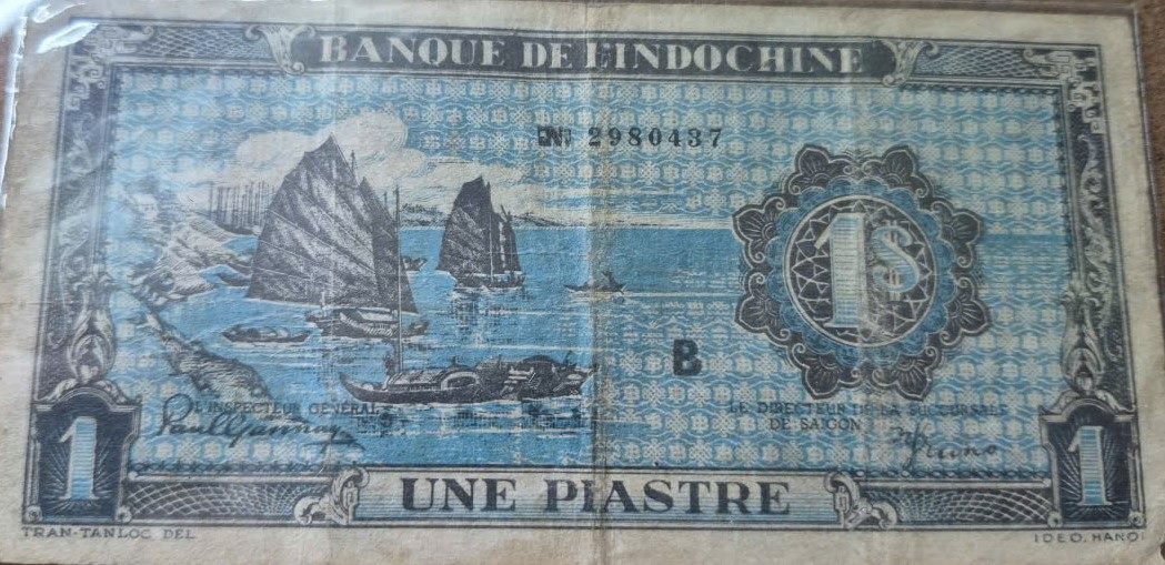 Vịnh Hạ Long trên tờ 1 đồng vàng năm 1945. Ảnh: Trần Trọng Hà
