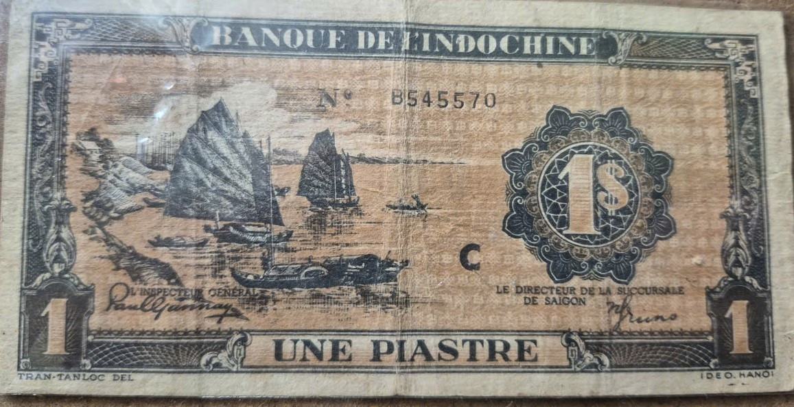 Vịnh Hạ Long trên tờ 1 đồng vàng năm 1945. Ảnh: Trần Trọng Hà