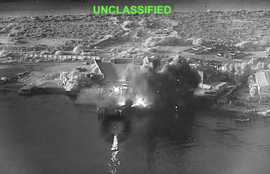 The US attacked a submarine and warship maintenance facility in Iran on July 13. Photo: US Central Command (CENTCOM)