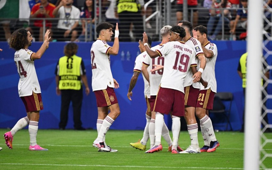 The Spanish national team arrived in New Jersey right after the 2026 World Cup semi-final match with France. Photo: Xinhua