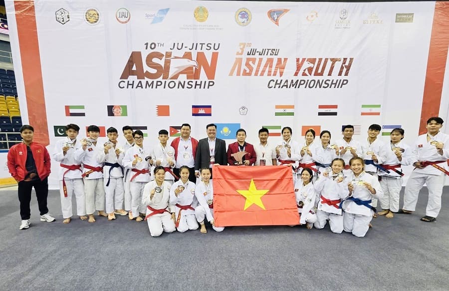 ベトナム柔術代表チームは、2026年アジアユース選手権で4位になりました。写真:ティエン・ブイ