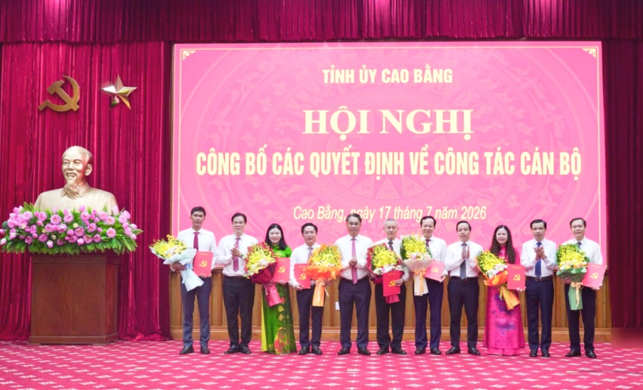 Cao Bang Provincial Party Committee has just rotated and appointed a series of key officials. Photo: Nguyet Ha/Cao Bang Newspaper and Radio and Television