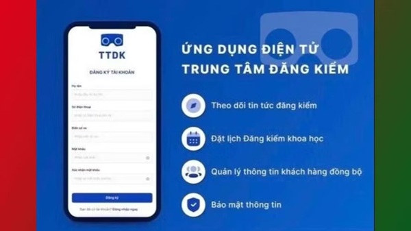 The Vietnam Register has stopped cooperating with the online registration application TTDK, vehicle owners bring vehicles directly to the Centers to carry out inspection. Photo source: Vietnam Register