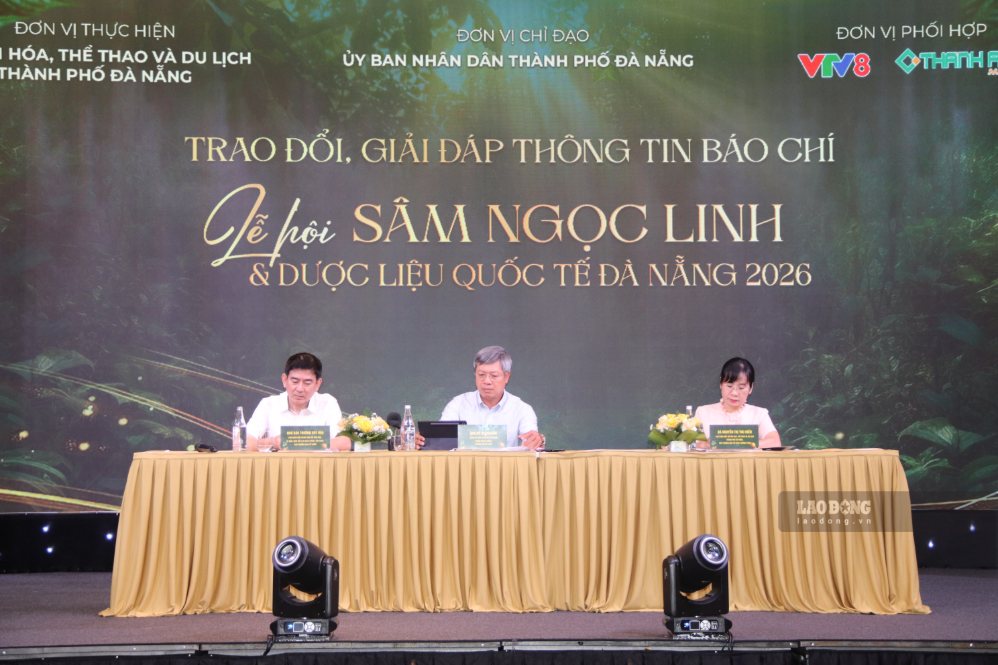 Họp báo Lễ hội Sâm Ngọc Linh và dược liệu quốc tế Đà Nẵng 2026. Ảnh: Nguyễn Linh