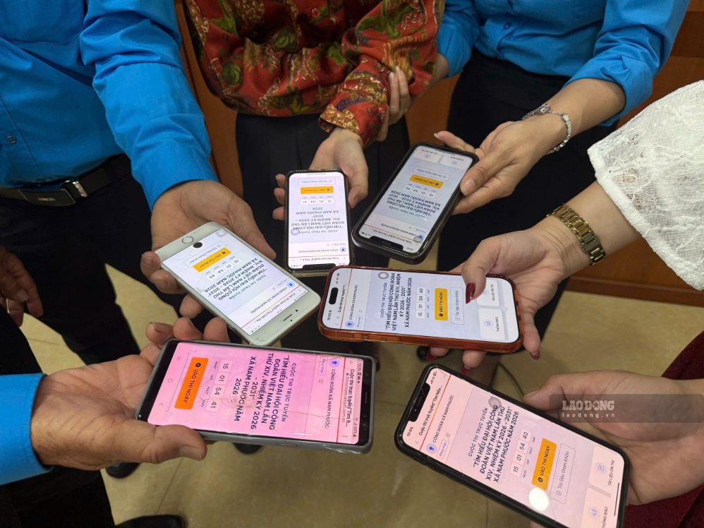 Nam Phuoc Commune Trade Union, Da Nang launched the online contest "Understanding the Resolution of the 14th Vietnam Trade Union Congress, term 2026 - 2031". Photo: Tuong Minh