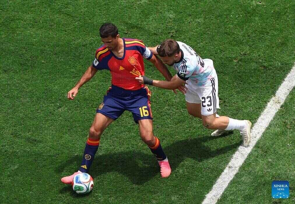 Rodri shows impressive form at World Cup 2026. Photo: Xinhua