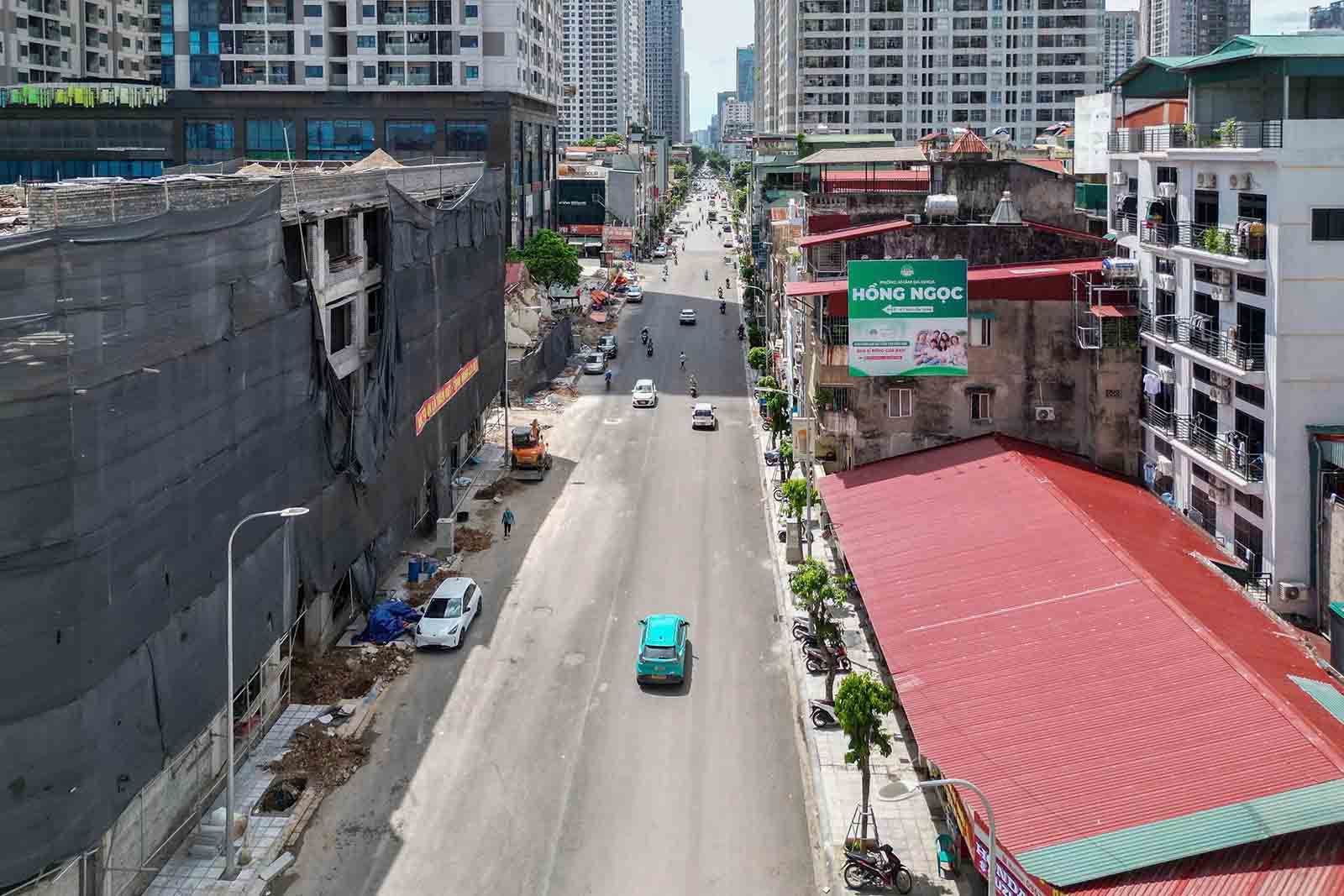 Nguyen Tuan Street (Thanh Xuan ward, Hanoi) after expansion. Photo: Song Huu