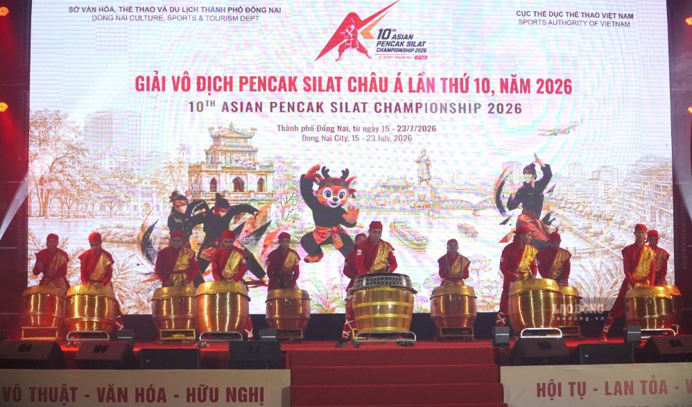 Tối ngày 17.7, tại TP Đồng Nai đã diễn ra Lễ khai mạc Giải vô địch Pencak Silat châu Á lần thứ 10 năm 2026. Ảnh: Hà Anh Chiến