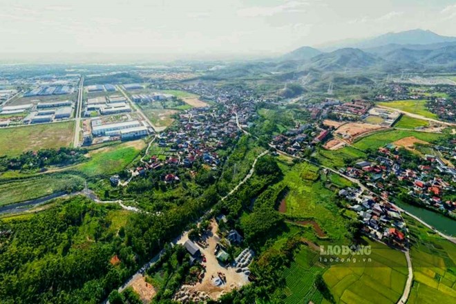 Liên trường Tiểu học và THCS Trung Mỹ, xã Bình Tuyền sẽ được xây dựng gần khu vực hồ Đại Lải, khu công nghiệp Bá Thiện 2. Ảnh: Hải Giang