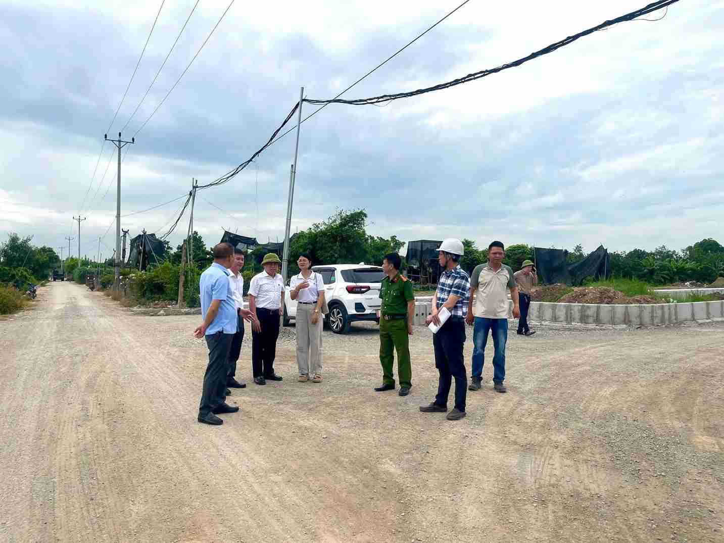 Dự án đường Vành đai 3.5 qua xã Văn Giang được đẩy nhanh tiến độ sau khi bàn giao mặt bằng. Ảnh: Xã Văn Giang