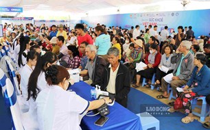 Khám bệnh, cấp phát thuốc miễn phí cho hơn 1.000 người dân ở Lâm Đồng