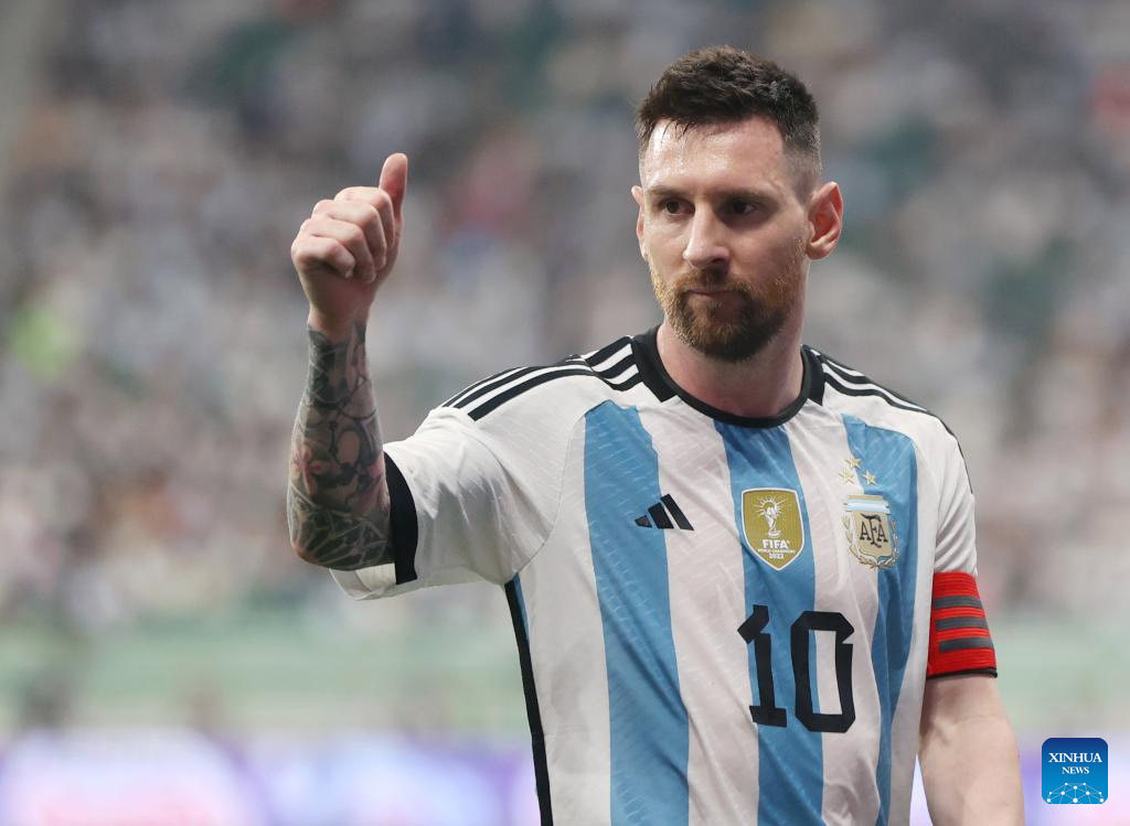 Lionel Messi đang sáng cửa giành Chiếc giày Vàng World Cup 2026 khi đang hơn Kylian Mbappe về số kiến tạo. Ảnh: Xinhua