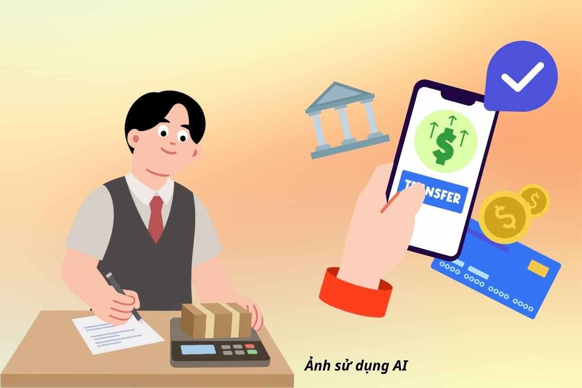 Transferring money to a strange account from 400 million VND will have to wait 24 hours. Graphics: AI