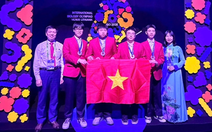 Vietnamese student delegation participating in the International Biology Olympiad (IBO) 2026. Photo: Ministry of Education and Training