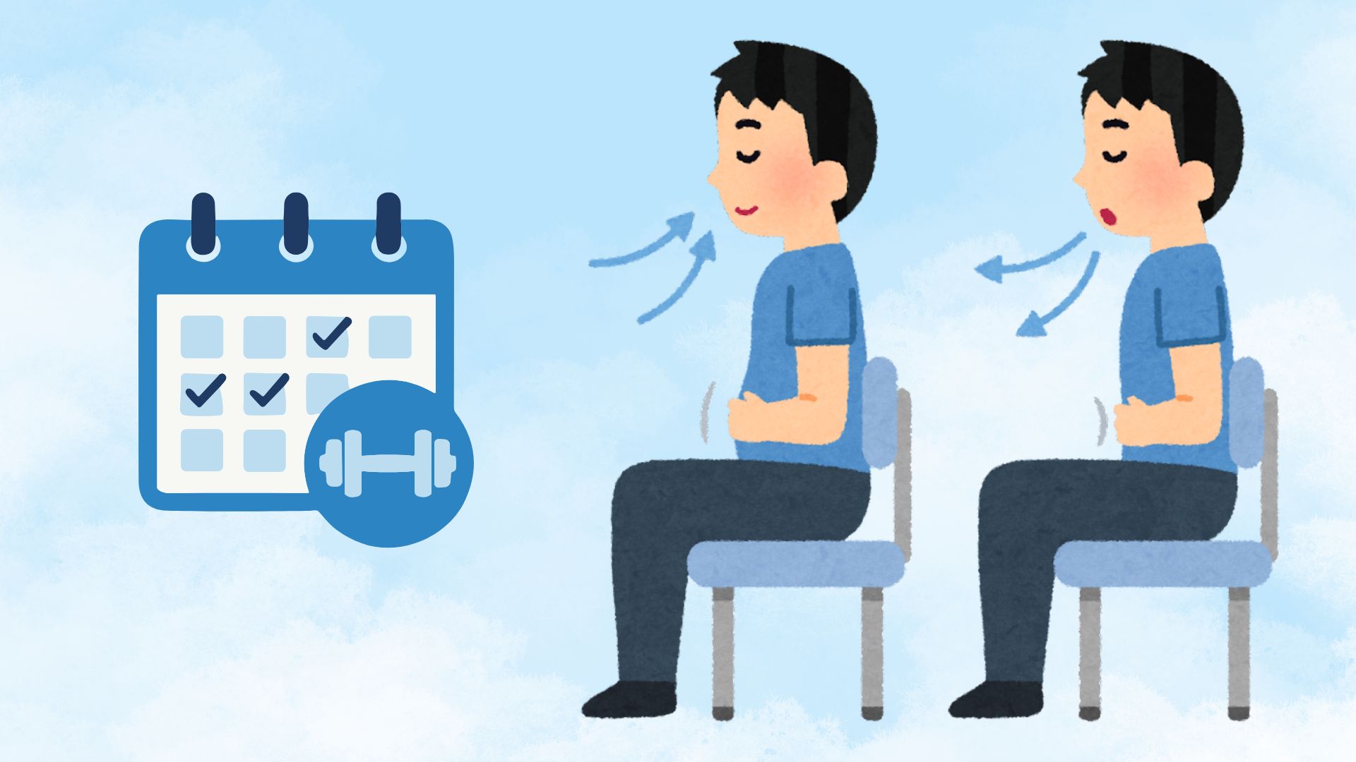 Exercises with chairs help strengthen the lower back, buttocks and hind thigh muscles. Graphics: Thanh Thanh/Source: Canva