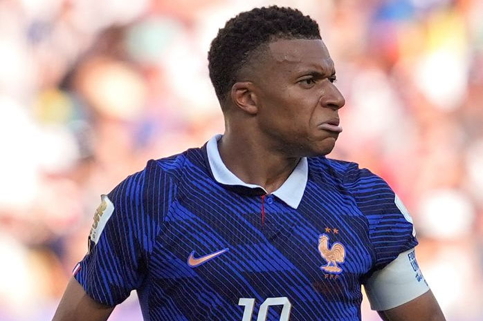 French national team striker Kylian Mbappe. Photo: Xinhua