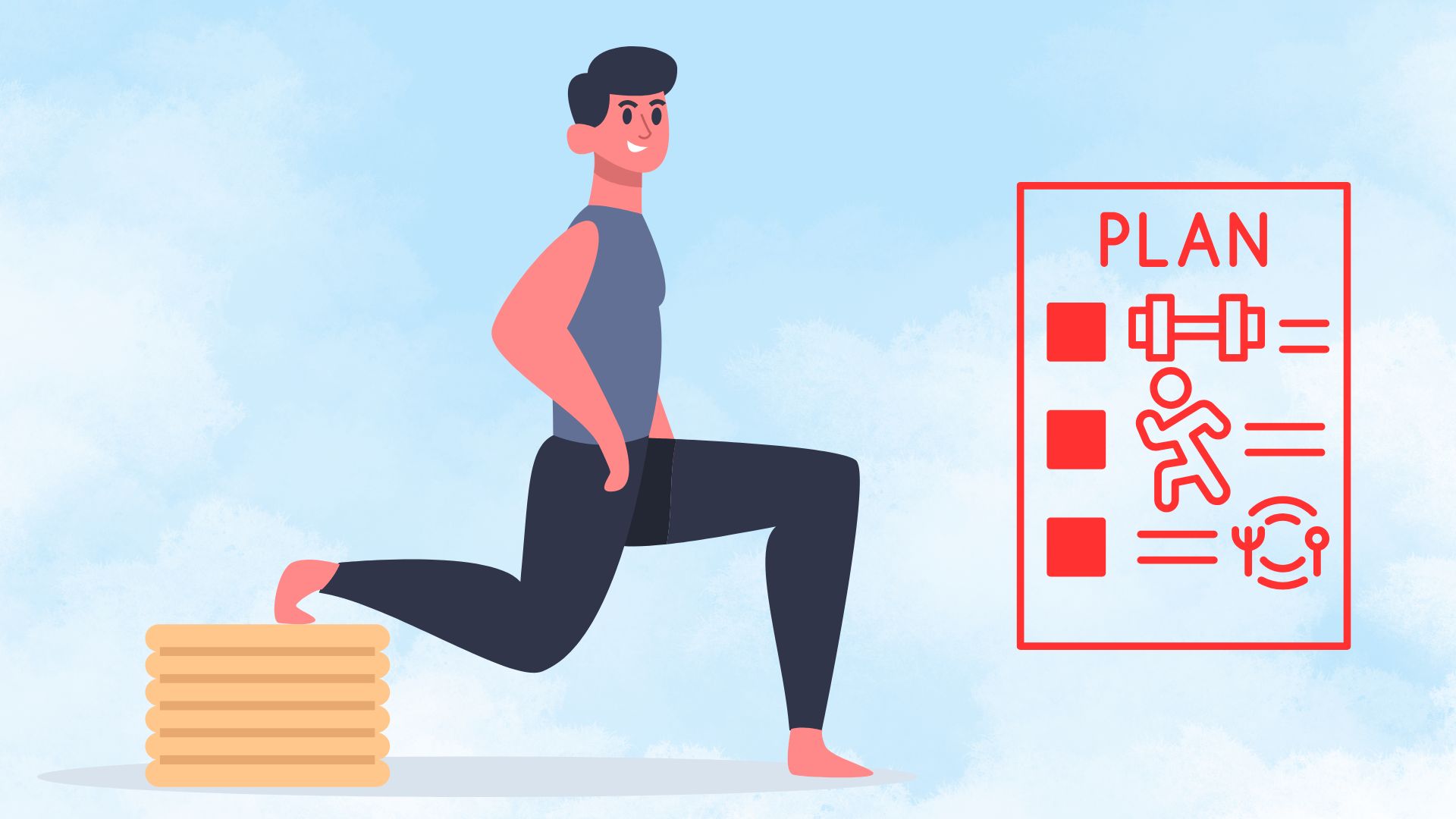 Bulgarian split squats and cross legs are exercises that help strengthen thigh muscles. Graphics: Thanh Thanh/Source: Canva