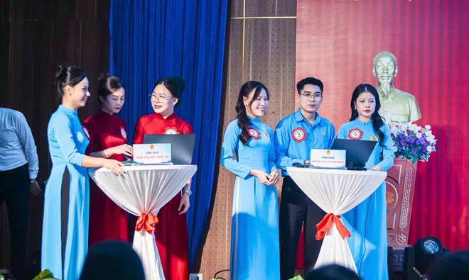 Công đoàn phường Vinh Phú nâng cao nghiệp vụ qua hội thi cán bộ, đoàn viên giỏi. Ảnh: Công đoàn Nghệ An