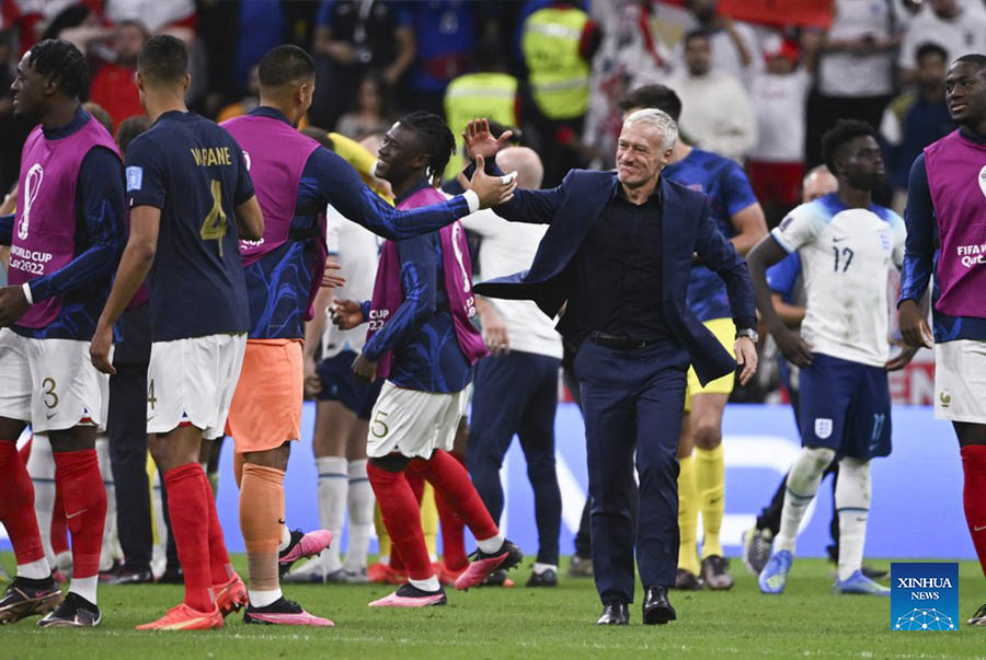 Didier Deschamps đã đăng quang cùng Pháp năm 2018. Ảnh: Xinhua