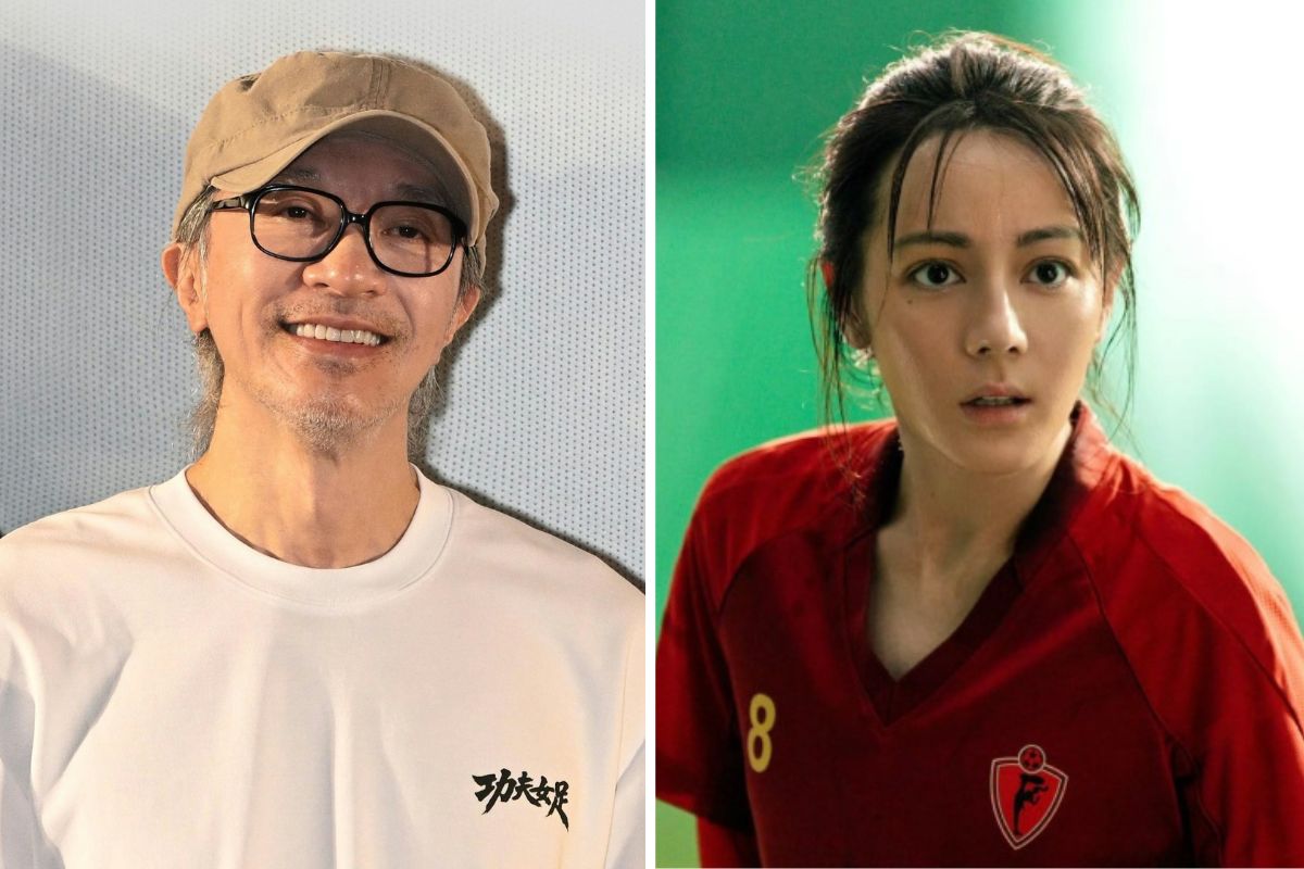 Stephen Chow and Dilireba. Photo: Xinhua
