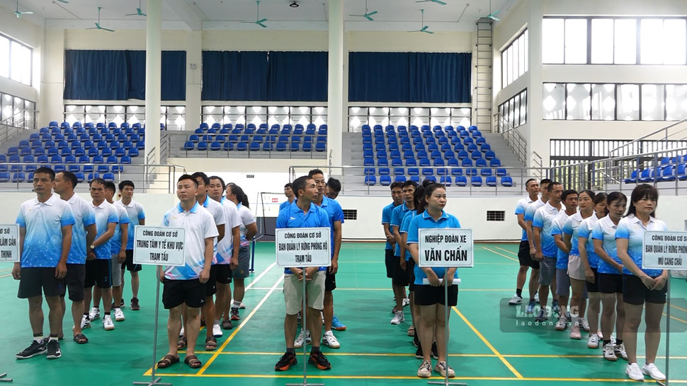 200 vận động viên đến từ 10 công đoàn cơ sở tham gia tranh tài