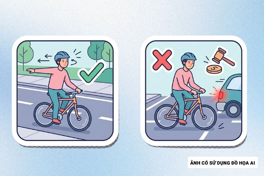 No turn signals, what cyclists need to do when changing direction to avoid being fined