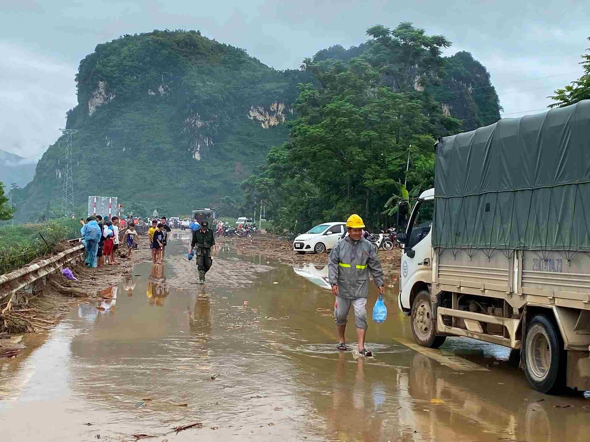 Trục chính giao thông tại xã Mường Than đã thông suốt trở lại. Ảnh: UBND xã Mường Than