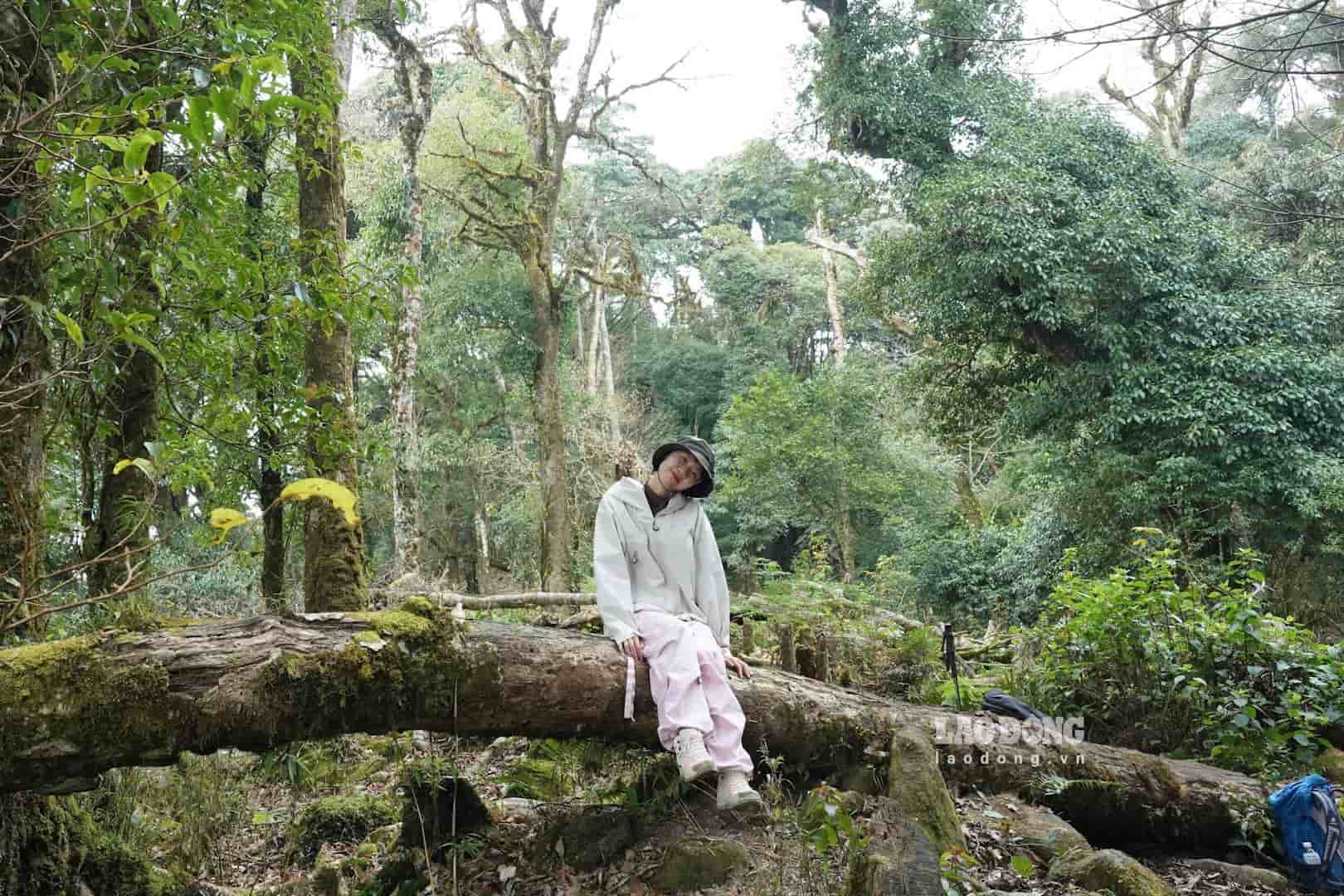 Chị Khuất Bảo Ngọc cho biết điều khiến chị gắn bó với trekking là cảm giác chinh phục giới hạn của bản thân sau mỗi hành trình. Ảnh: Trang Anh