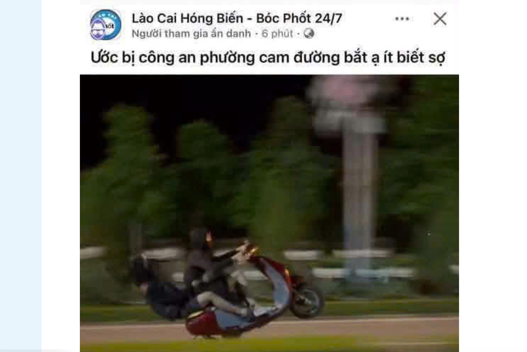 Bài đăng ẩn danh của đối tượng trên Facebook. Ảnh: Công an Lào Cai