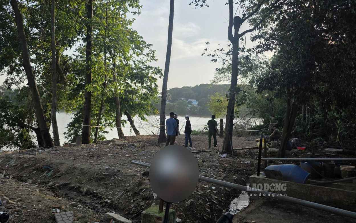 Area where the body was found floating in the Dong Nai River. Photo: Dinh Trong