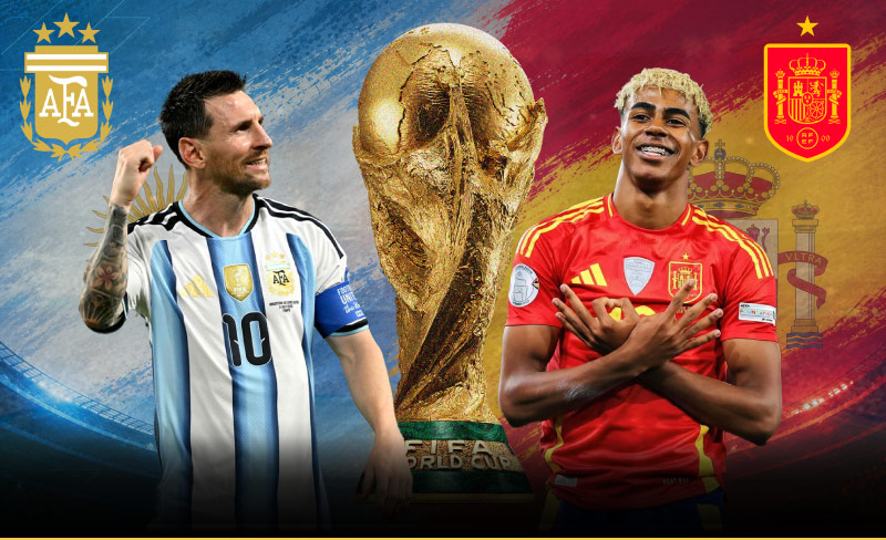 Chung kết World Cup 2026 giữa Tây Ban Nha vs Argentina diễn ra lúc 4h00 ngày 20.7. Đồ họa: Dương Anh