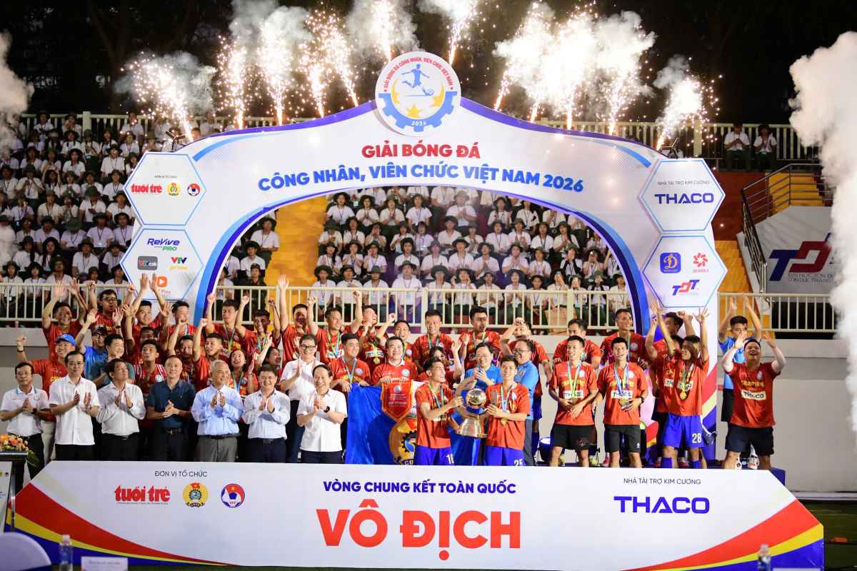 The 2026 Vietnam Workers and Civil Servants Football Tournament ended successfully with the championship belonging to the Vietnam Bank Union team. Photo: Organizing Committee